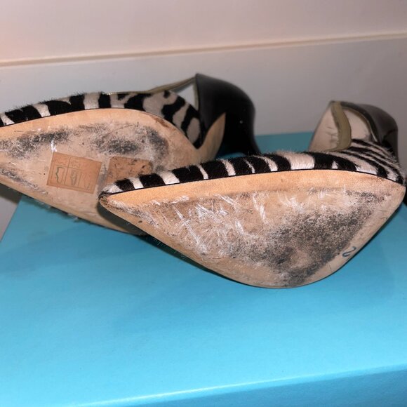 JIMMY CHOO 'Viper' Zebra Print Calf Hair Stilettos - Picture 7 of 7